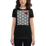 Women's Geometric T-Shirt - The Hidden Cube - Zebra High Contrast Apparel and Clothing for Parents and Kids