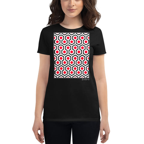 Women's Geometric T-Shirt - The Overlook - Zebra High Contrast Apparel and Clothing for Parents and Kids