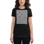 Women's Geometric T-Shirt - The Diamonds - Zebra High Contrast Apparel and Clothing for Parents and Kids