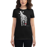 Women's Doodles T-Shirt - The Signature Zebra - Zebra High Contrast Apparel and Clothing for Parents and Kids