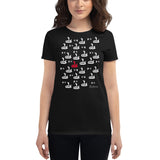 Women's Doodles T-Shirt - The Submarines - Zebra High Contrast Apparel and Clothing for Parents and Kids
