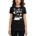 Women's Doodles T-Shirt - The Brave - Zebra High Contrast Apparel and Clothing for Parents and Kids