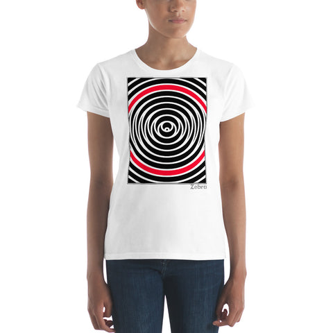 Women's Stripes T-Shirt - The Skee Ball - Zebra High Contrast Apparel and Clothing for Parents and Kids