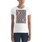 Women's Stripes T-Shirt - The Swirl - Zebra High Contrast Apparel and Clothing for Parents and Kids