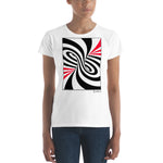 Women's Stripes T-Shirt - The Twister - Zebra High Contrast Apparel and Clothing for Parents and Kids