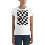 Women's Geometric T-Shirt - The Chevrons - Zebra High Contrast Apparel and Clothing for Parents and Kids