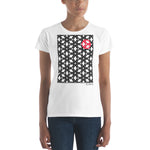 Women's Geometric T-Shirt - The Hidden Cube - Zebra High Contrast Apparel and Clothing for Parents and Kids