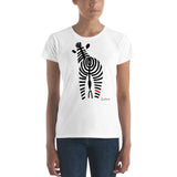 Women's Doodles T-Shirt - The Signature Zebra - Zebra High Contrast Apparel and Clothing for Parents and Kids
