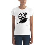 Women's Doodles T-Shirt - The Ladybug - Zebra High Contrast Apparel and Clothing for Parents and Kids