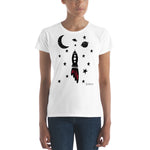 Women's Doodles T-Shirt - The Blastoff - Zebra High Contrast Apparel and Clothing for Parents and Kids