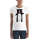 Women's Doodles T-Shirt - The Big Bear - Zebra High Contrast Apparel and Clothing for Parents and Kids