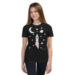 Kid's Doodles T-Shirt - The Blastoff - Zebra High Contrast Apparel and Clothing for Parents and Kids