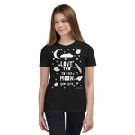 Kid's Doodles T-Shirt - The Moon Shot - Zebra High Contrast Apparel and Clothing for Parents and Kids