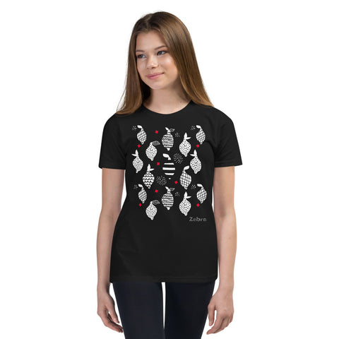 Kid's Doodles T-Shirt - The Lemmons - Zebra High Contrast Apparel and Clothing for Parents and Kids