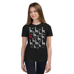 Kid's Doodles T-Shirt - The Giraffe Tower - Zebra High Contrast Apparel and Clothing for Parents and Kids