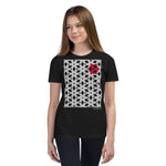 Kid's Geometric T-Shirt - The Hidden Cube - Zebra High Contrast Apparel and Clothing for Parents and Kids
