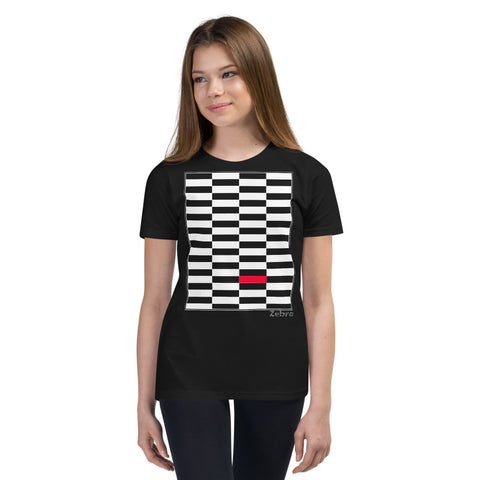 Kid's Geometric T-Shirt - The Piano - Zebra High Contrast Apparel and Clothing for Parents and Kids