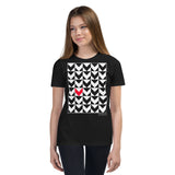 Kid's Geometric T-Shirt - The Chevrons - Zebra High Contrast Apparel and Clothing for Parents and Kids