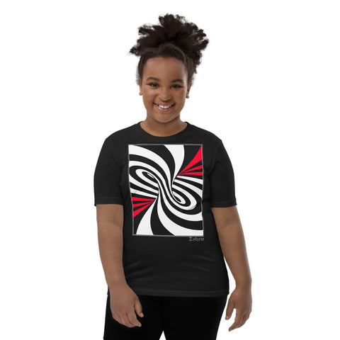 Kid's Stripes T-Shirt - The Twister - Zebra High Contrast Apparel and Clothing for Parents and Kids