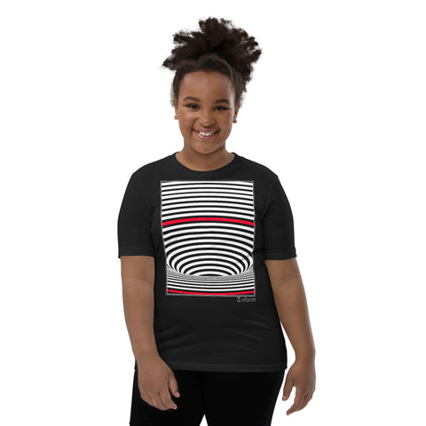 Kid's Stripes T-Shirt - The Event Horizon - Zebra High Contrast Apparel and Clothing for Parents and Kids