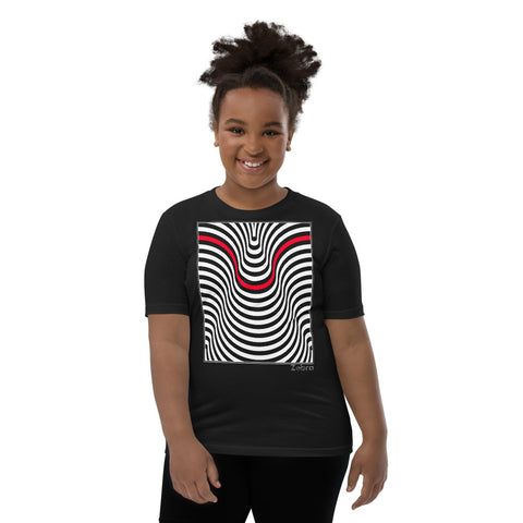 Kid's Stripes T-Shirt - The Pyramid - Zebra High Contrast Apparel and Clothing for Parents and Kids