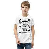 Kid's Doodles T-Shirt - The Moon Shot - Zebra High Contrast Apparel and Clothing for Parents and Kids
