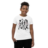 Kid's Doodles T-Shirt - The Cactus Garden - Zebra High Contrast Apparel and Clothing for Parents and Kids