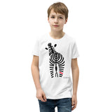 Kid's Doodles T-Shirt - The Signature Zebra - Zebra High Contrast Apparel and Clothing for Parents and Kids