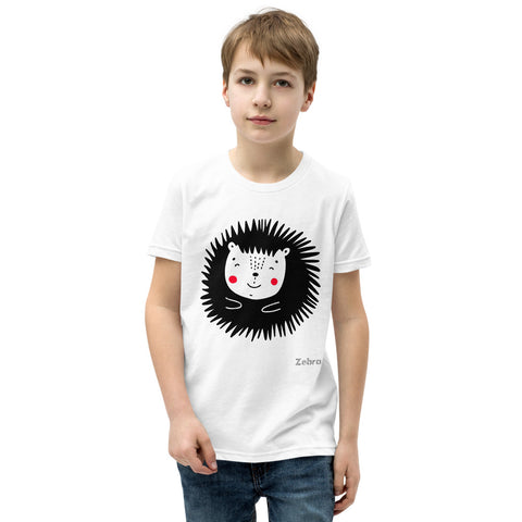 Kid's Doodles T-Shirt - The Hedgehog - Zebra High Contrast Apparel and Clothing for Parents and Kids