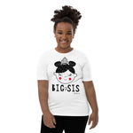 Kid's Doodles T-Shirt - The Big Sis - Zebra High Contrast Apparel and Clothing for Parents and Kids