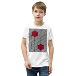 Kid's Geometric T-Shirt - The Cubes - Zebra High Contrast Apparel and Clothing for Parents and Kids