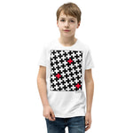 Kid's Geometric T-Shirt - The Swiss Cross - Zebra High Contrast Apparel and Clothing for Parents and Kids