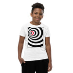 Kid's Stripes T-Shirt - The Spiral - Zebra High Contrast Apparel and Clothing for Parents and Kids