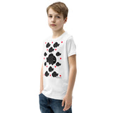 Kid's Doodles T-Shirt - The Koi - Zebra High Contrast Apparel and Clothing for Parents and Kids