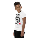 Kid's Doodles T-Shirt - The Whales - Zebra High Contrast Apparel and Clothing for Parents and Kids