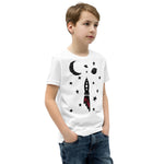 Kid's Doodles T-Shirt - The Blastoff - Zebra High Contrast Apparel and Clothing for Parents and Kids