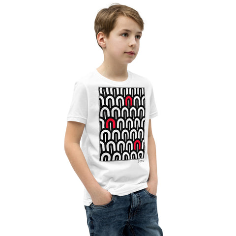Kid's Geometric T-Shirt - The Arches - Zebra High Contrast Apparel and Clothing for Parents and Kids